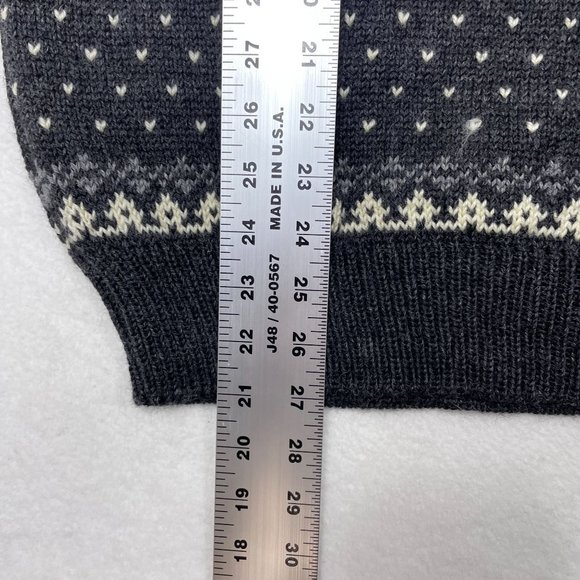 Dale Of Norway Mens Nowegian Wool Fair Isle Reindeer Sweater Size L Clasp Thick - Picture 5 of 12
